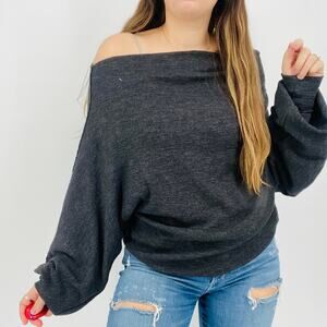 Free People oversized Off The Shoulder Tee Long Sleeve Thermal